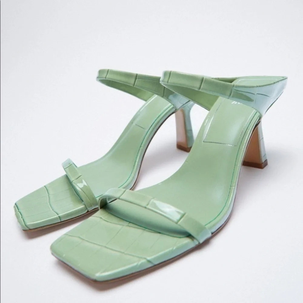 ZARA Animal print heeled sandals 1305/810 - Picture 4 of 15